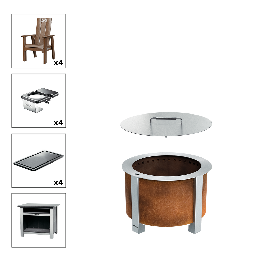 X Series Total Patio Fire Pit Bundle