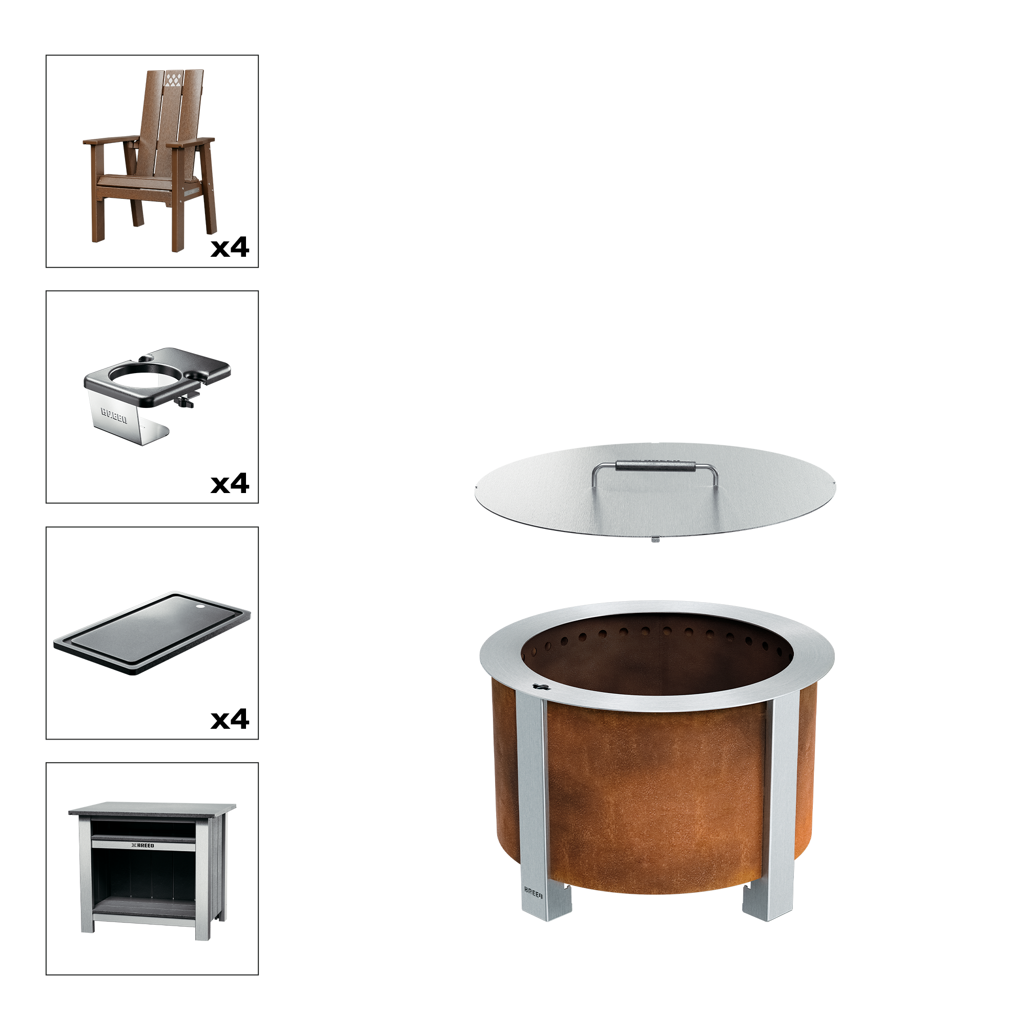 X Series Total Patio Fire Pit Bundle