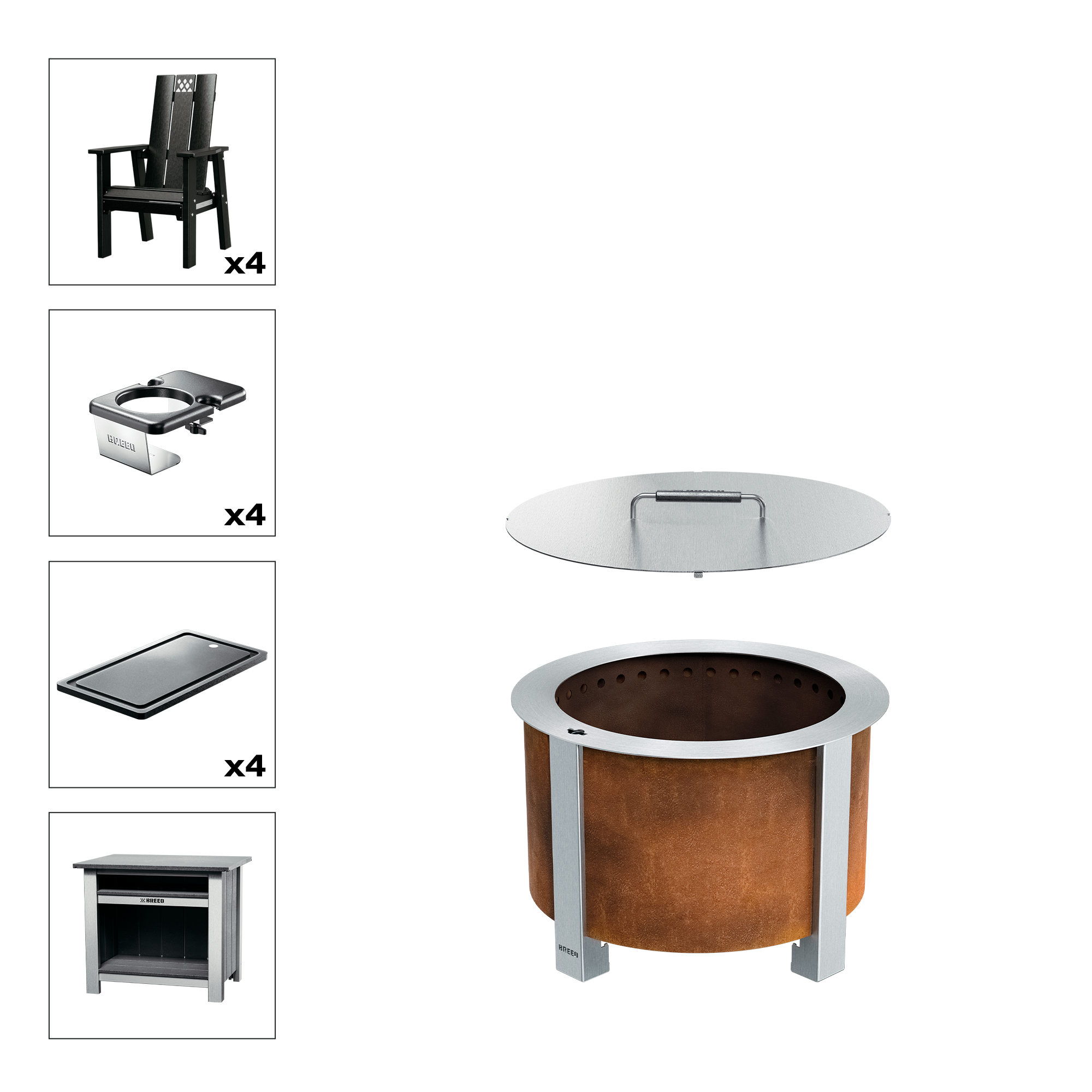 X Series Total Patio Fire Pit Bundle