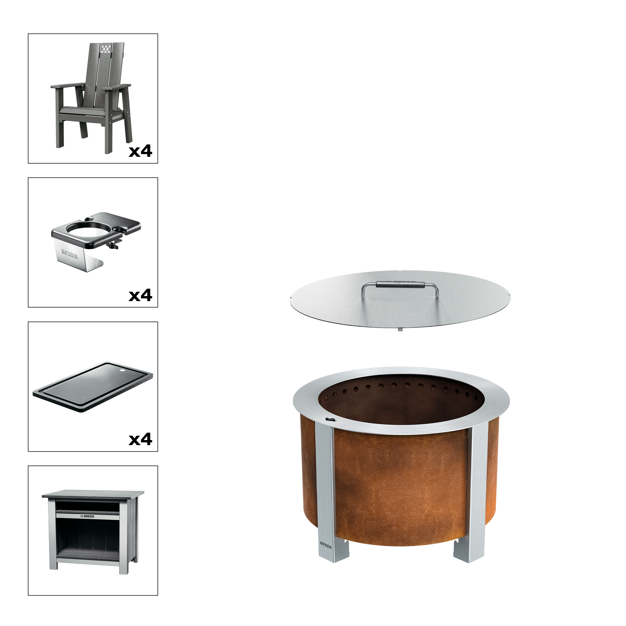 X Series Total Patio Fire Pit Bundle