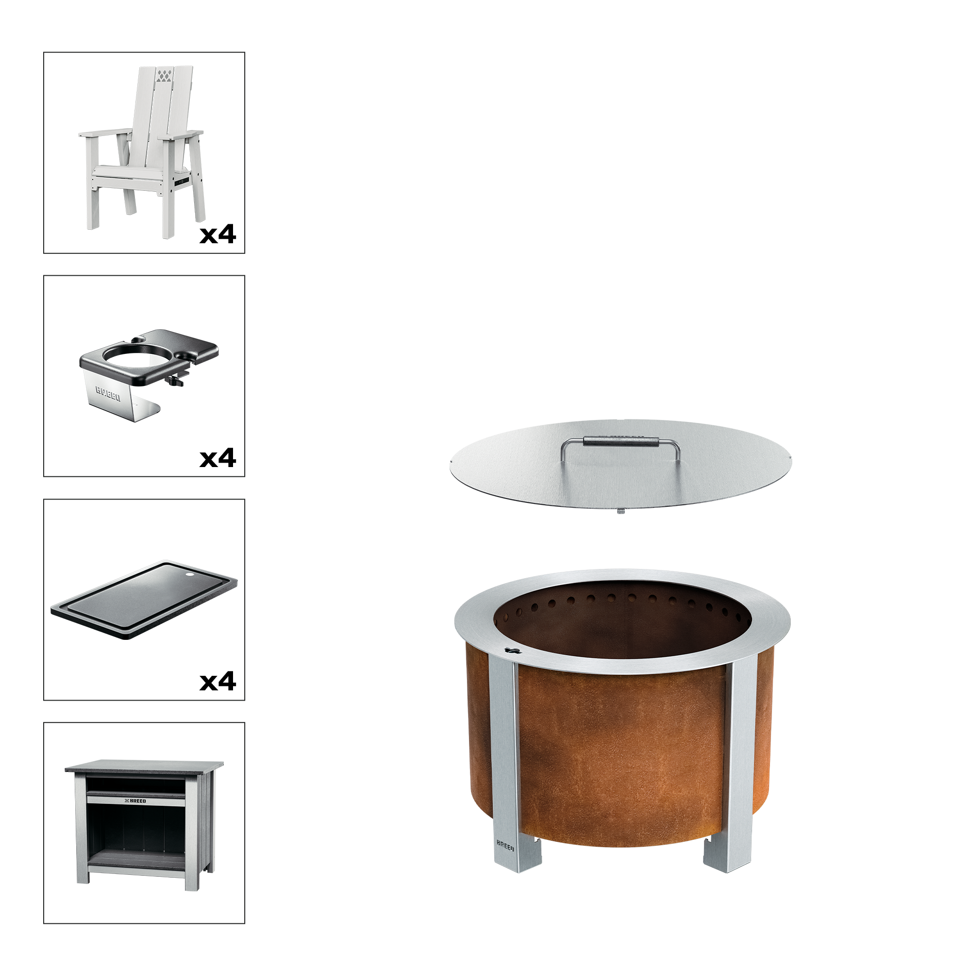 X Series Total Patio Fire Pit Bundle