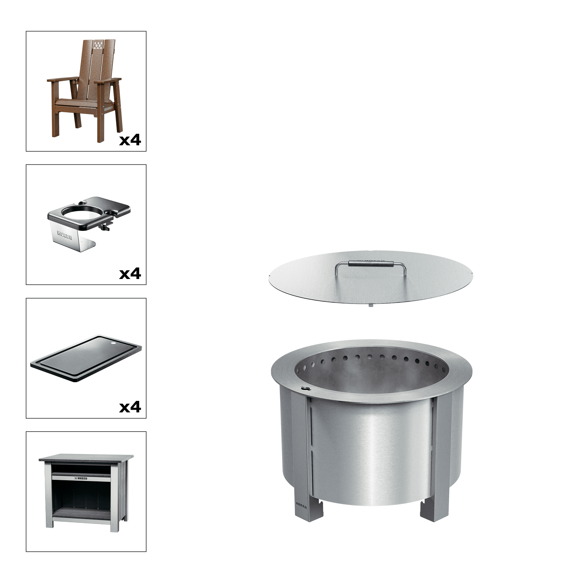 X Series Total Patio Fire Pit Bundle
