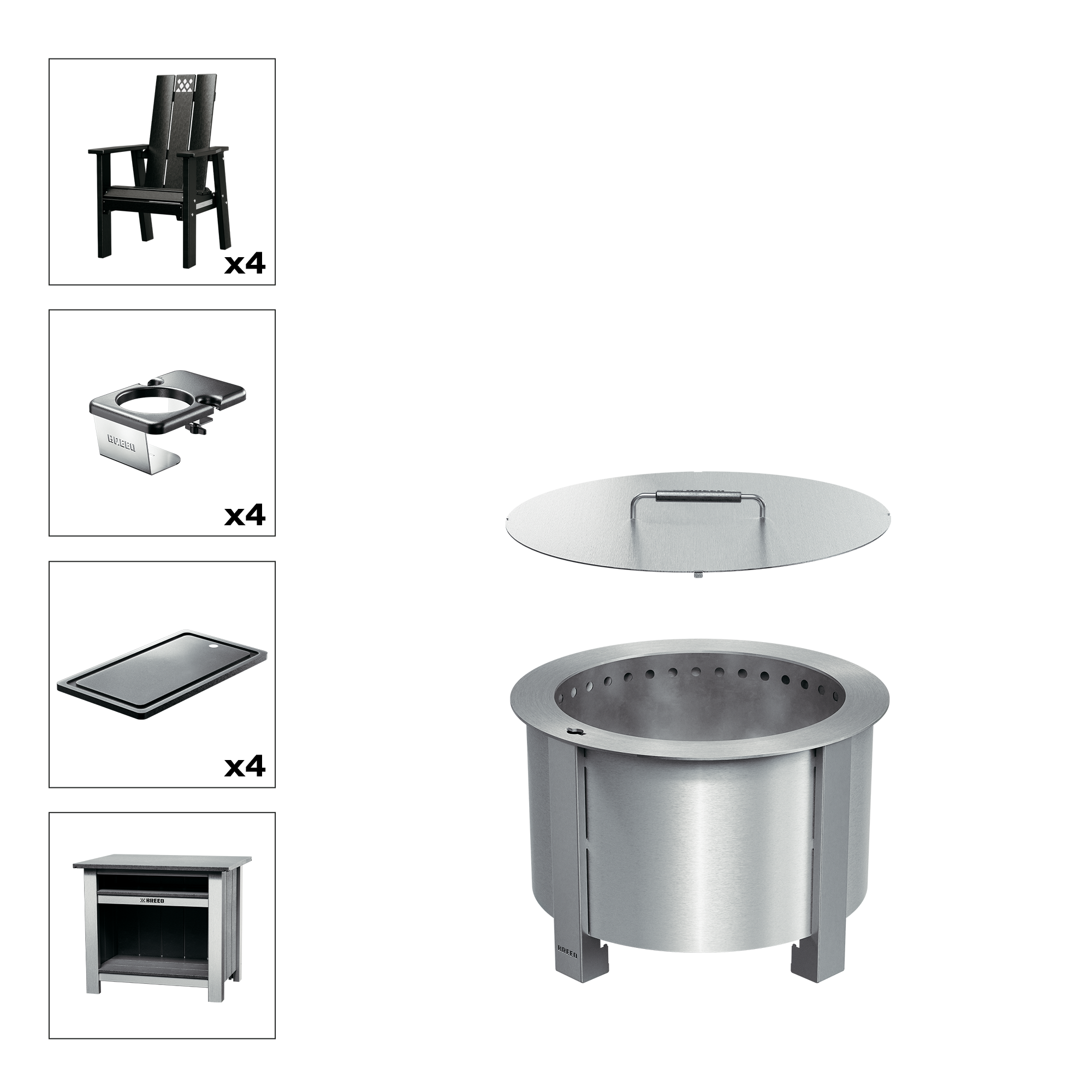 X Series Total Patio Fire Pit Bundle