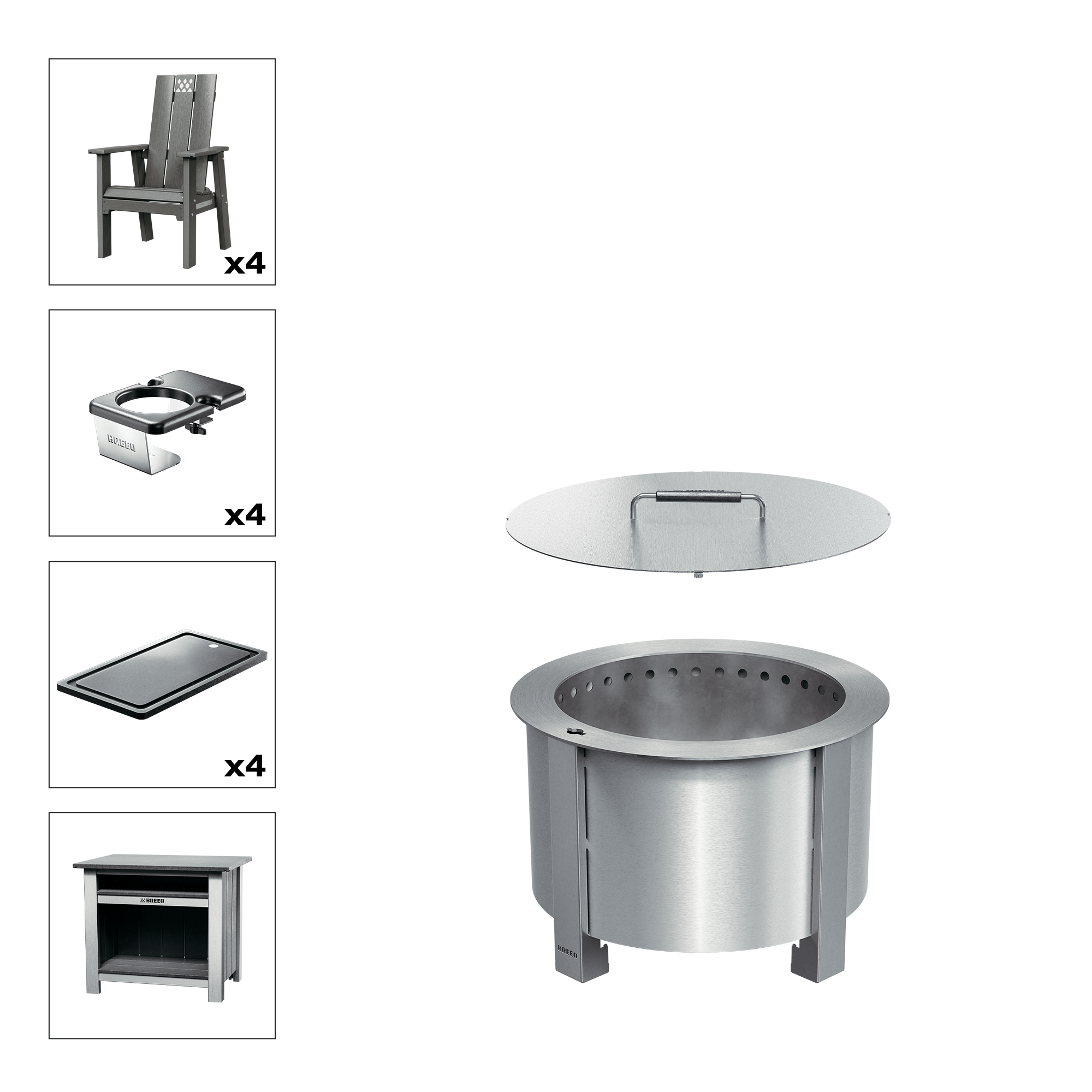 X Series Total Patio Fire Pit Bundle