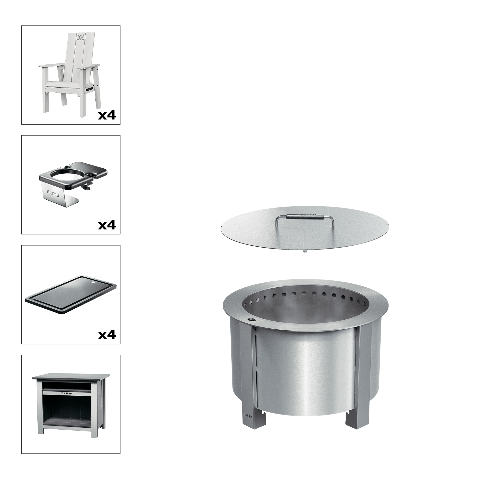 X Series Total Patio Fire Pit Bundle