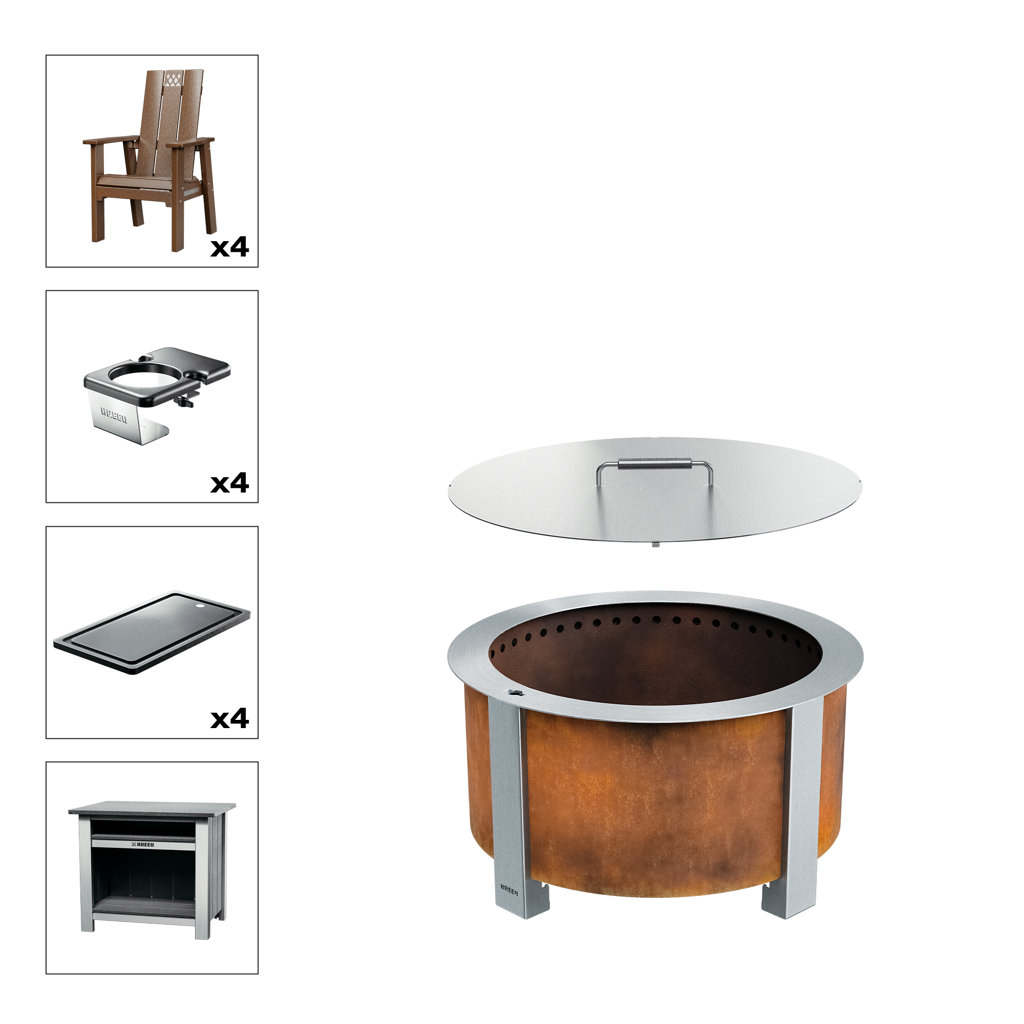 X Series Total Patio Fire Pit Bundle