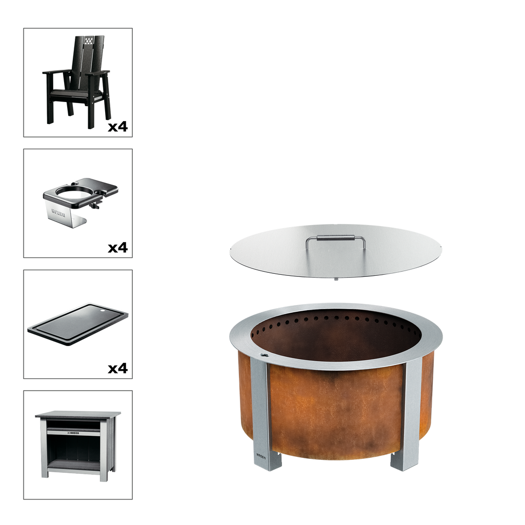 X Series Total Patio Fire Pit Bundle