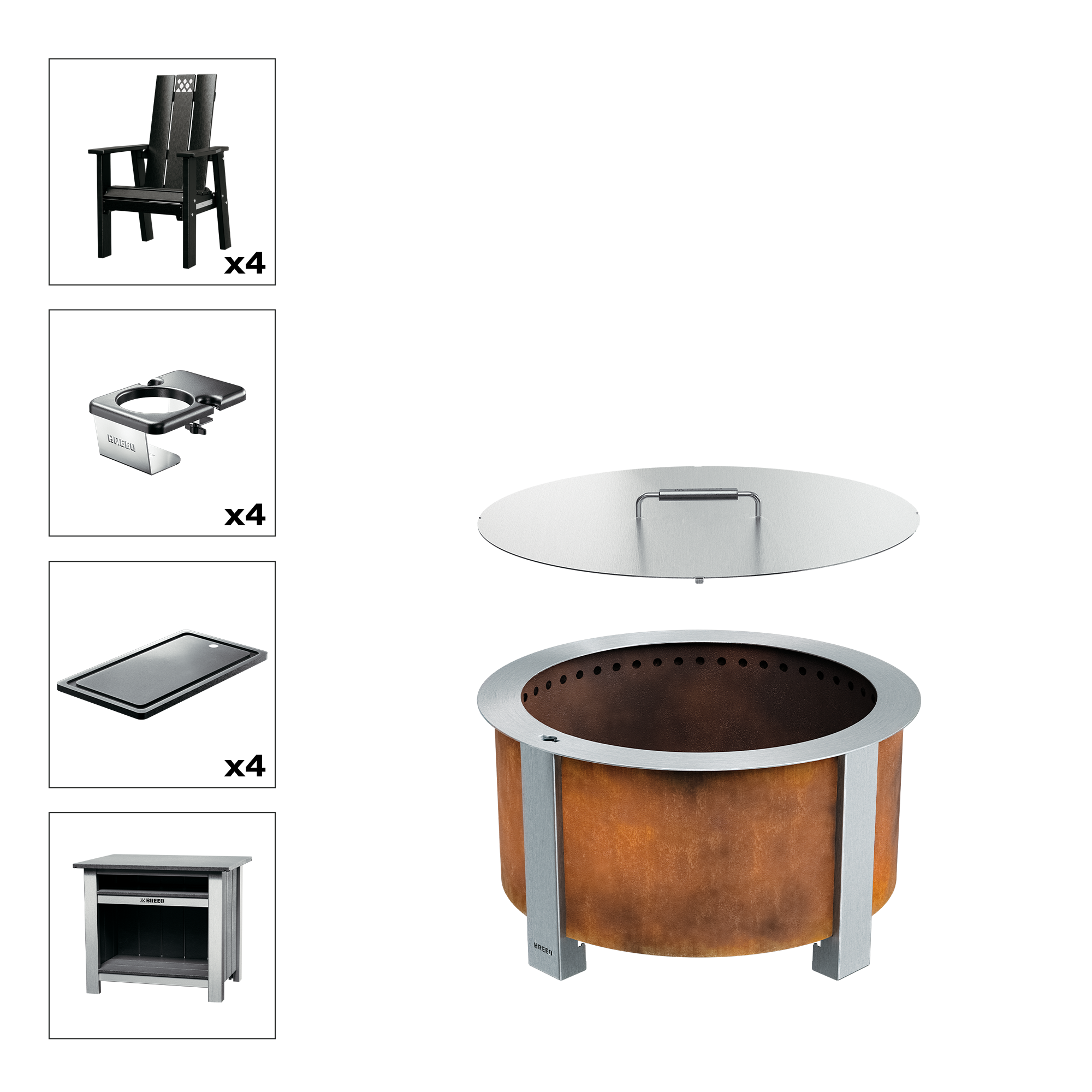 X Series Total Patio Fire Pit Bundle
