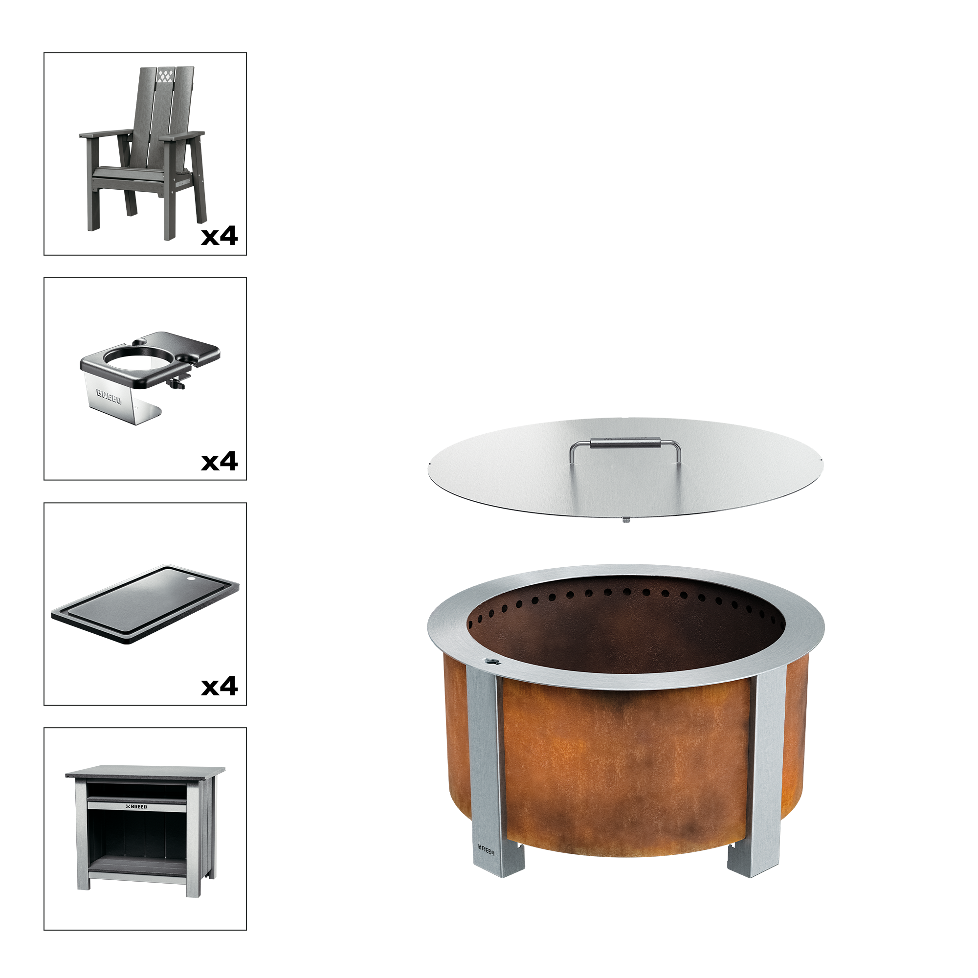 X Series Total Patio Fire Pit Bundle