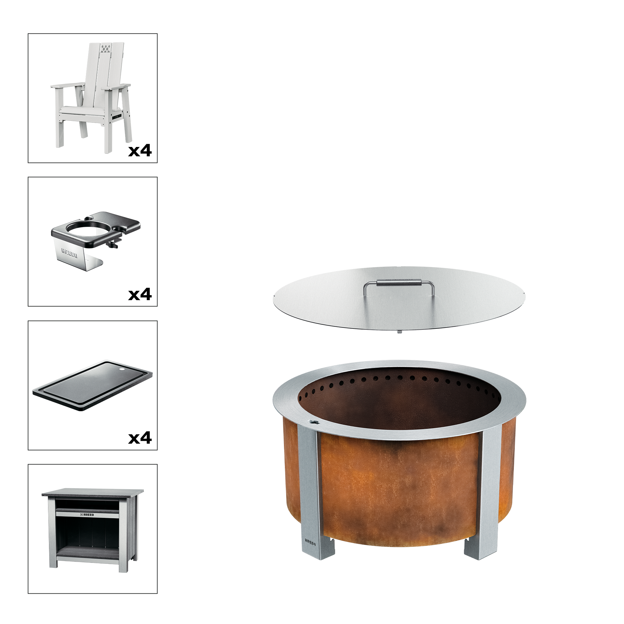 X Series Total Patio Fire Pit Bundle