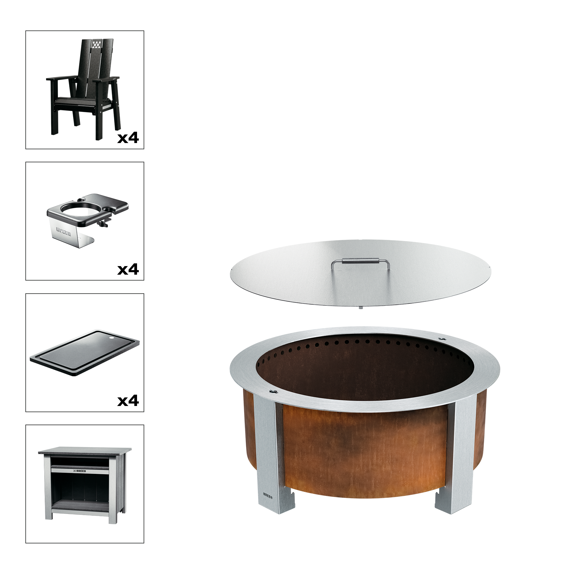 X Series Total Patio Fire Pit Bundle