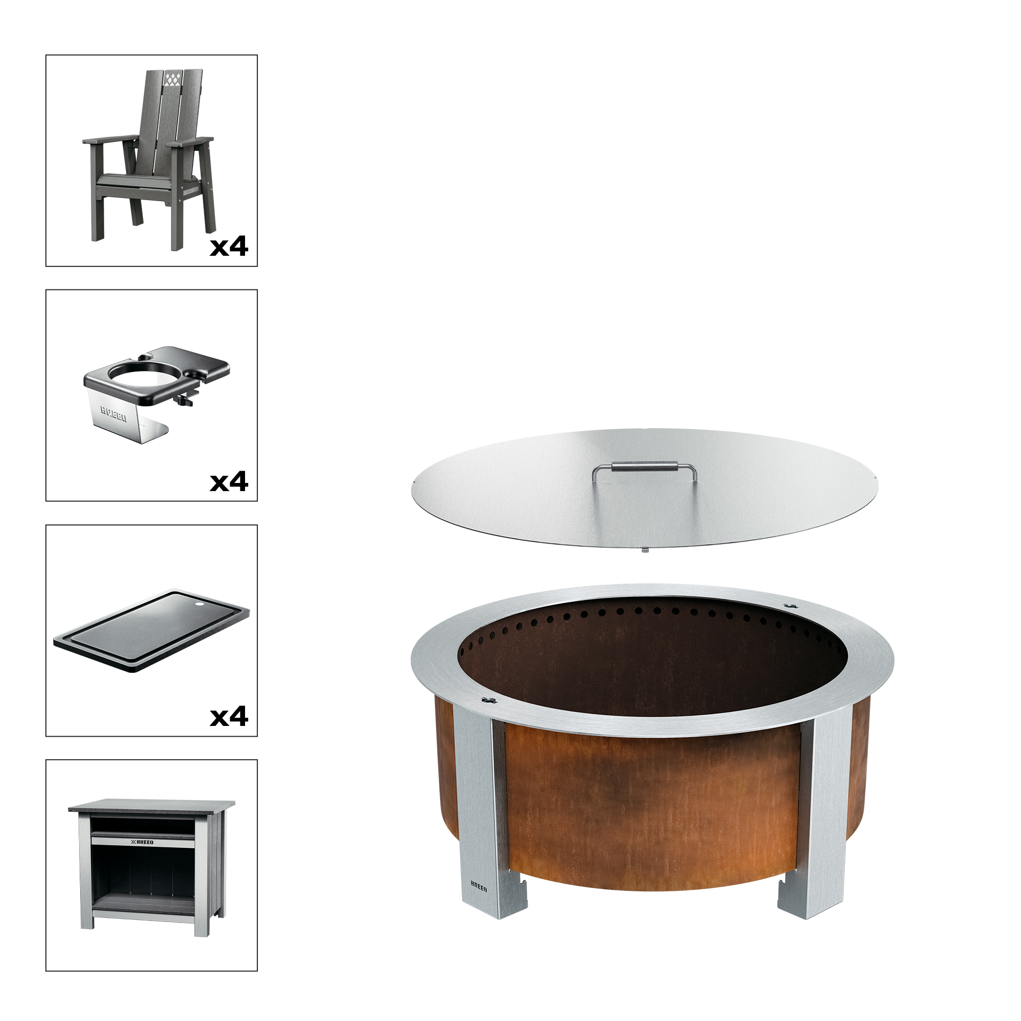 X Series Total Patio Fire Pit Bundle
