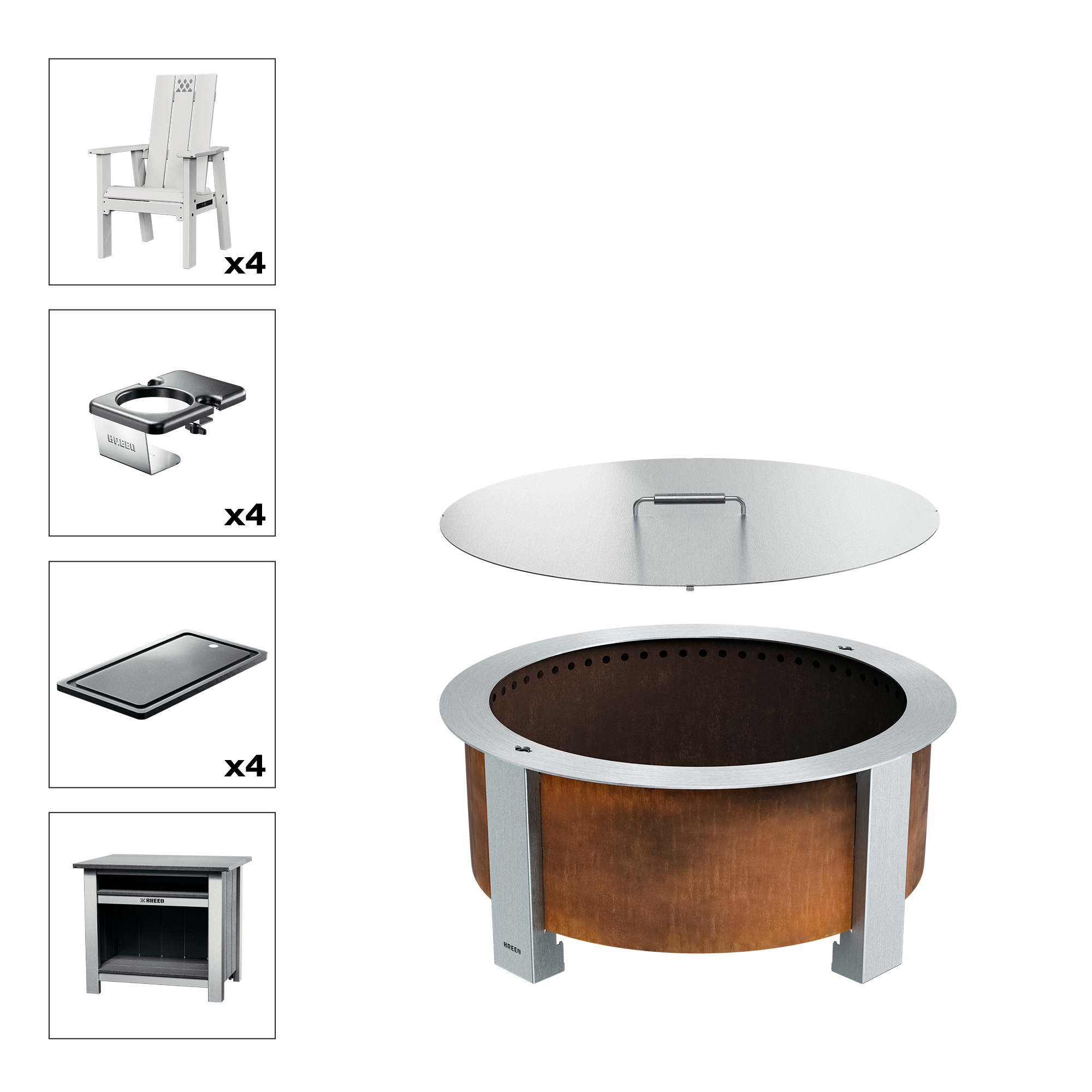 X Series Total Patio Fire Pit Bundle