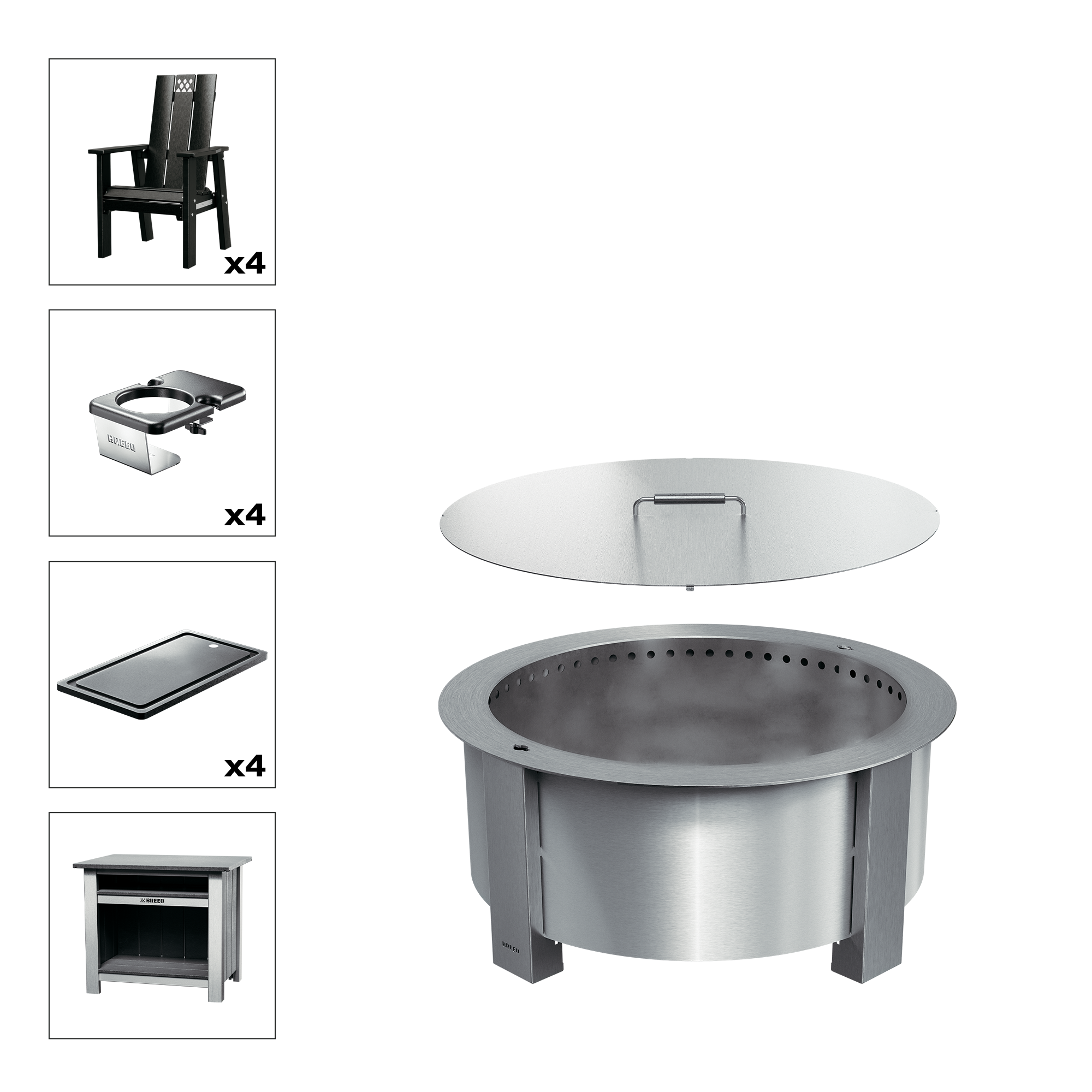 X Series Total Patio Fire Pit Bundle