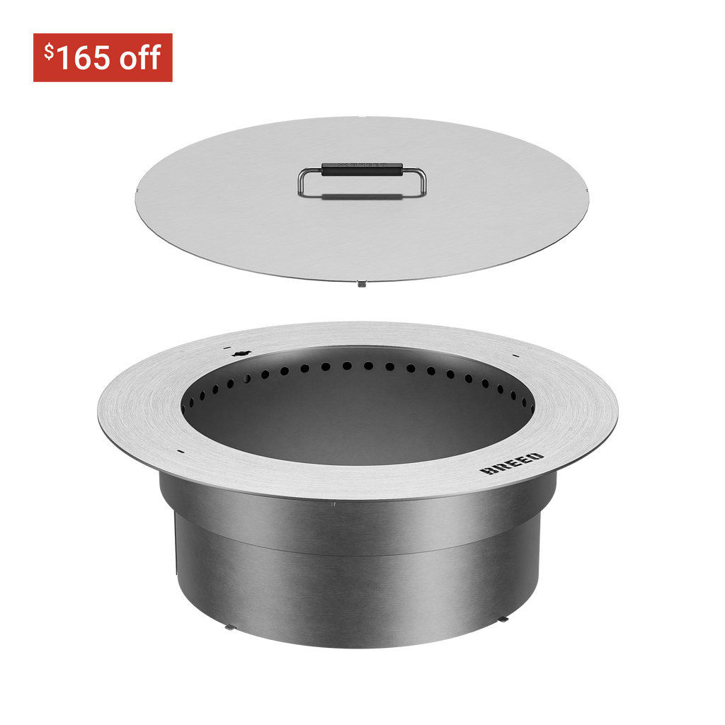 Zentro Stainless Steel Smokeless Fire Pit Insert (Second)