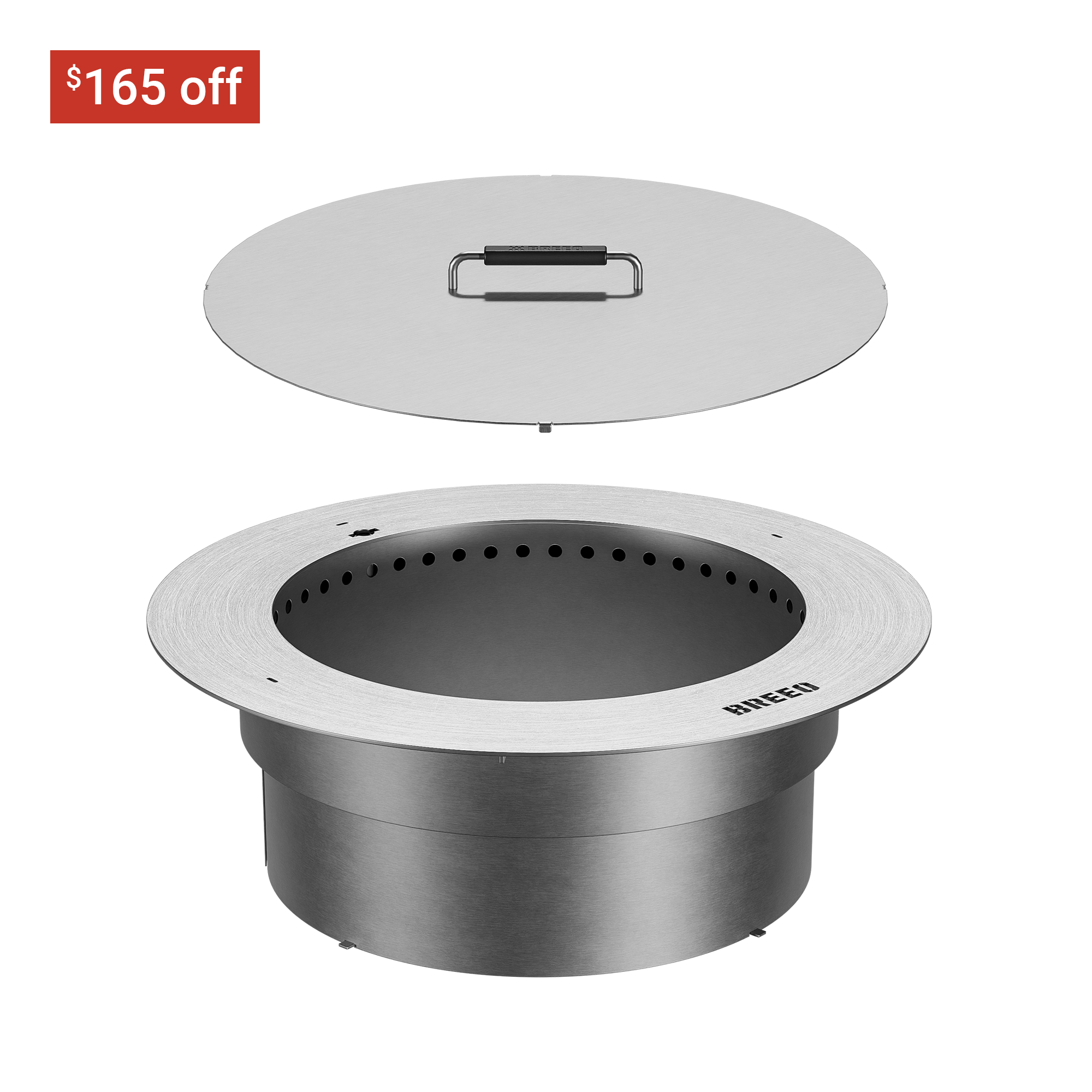 Zentro Stainless Steel Smokeless Fire Pit Insert (Second)