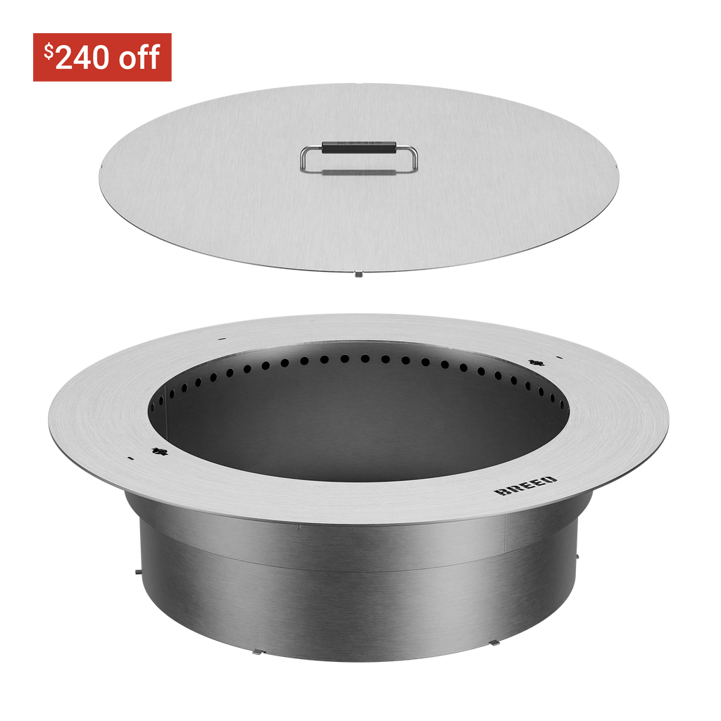 Zentro Stainless Steel Smokeless Fire Pit Insert (Second)