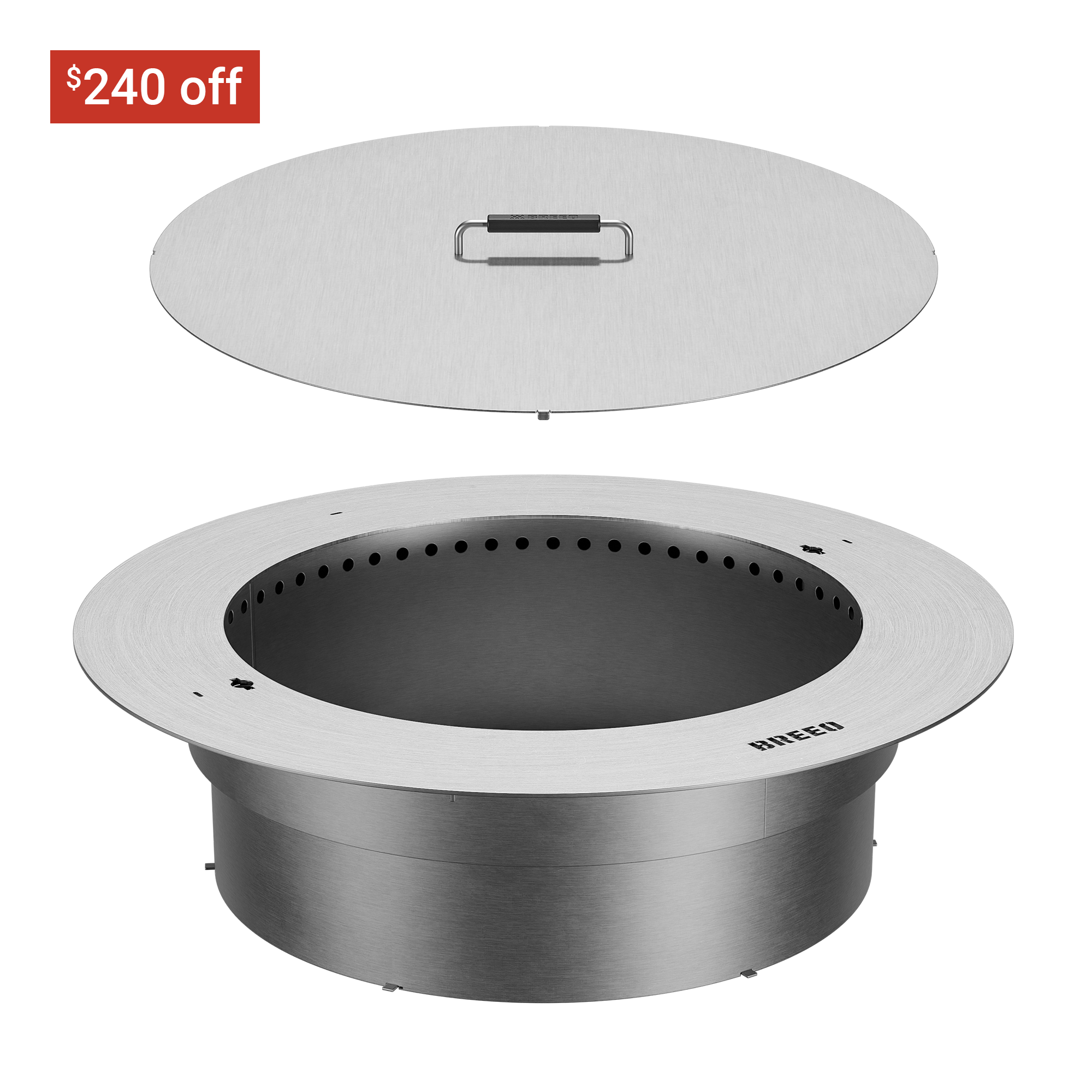 Zentro Stainless Steel Smokeless Fire Pit Insert (Second)